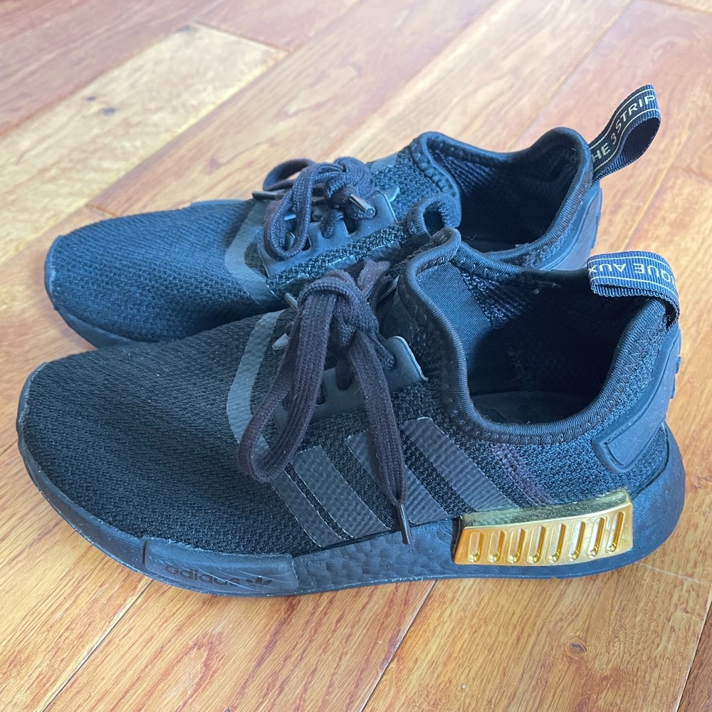 Adidas NMD R1 black gold  US 6 / UK 4.5 / EU 37 1/3